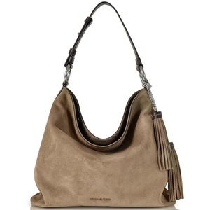 NWT Michael KORS Elyse Large Suede Shoulder Bag